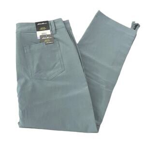 Eddie Bauer Women's Crop Pants Gray Ripstop Size 4 NWT